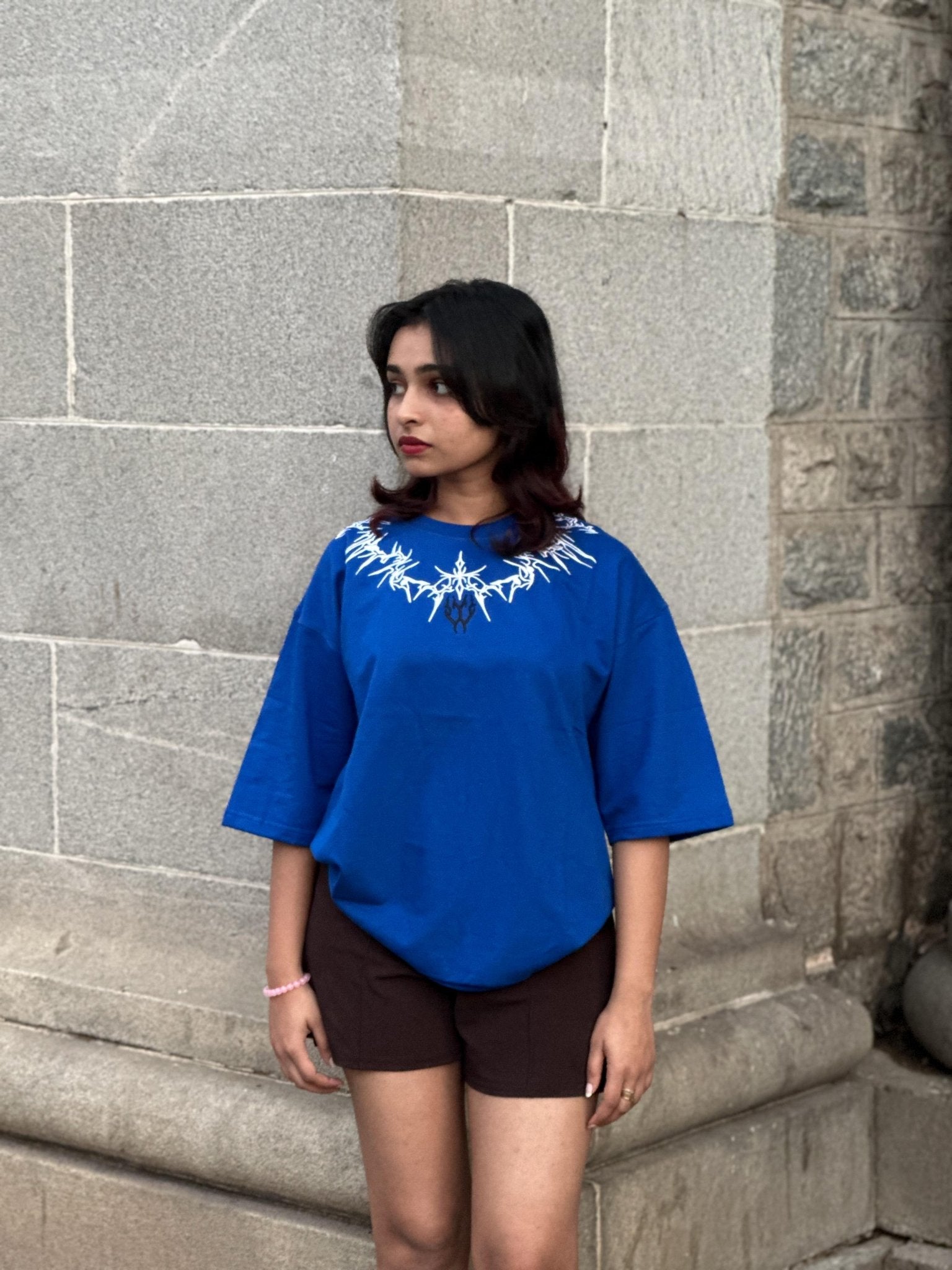 Five Sleeve T Shirt with Emproidery & Puff Print - My Store