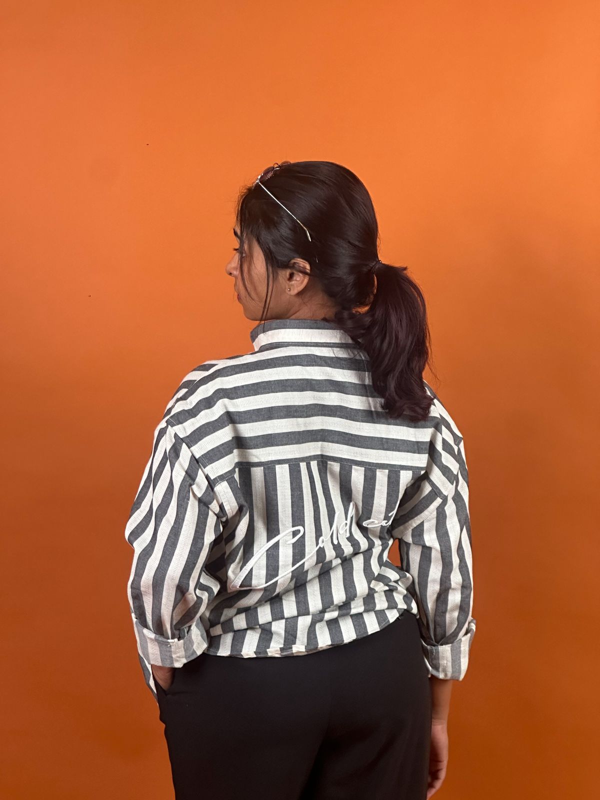 FULL SLEEVE OVERSEIZED SHIRT  WITH EMPROIDERY