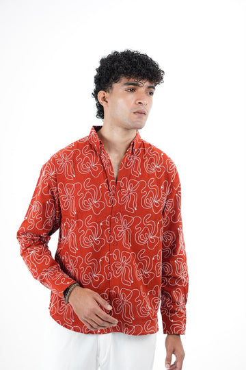 IMP RED EMBROIDERY SHIRT