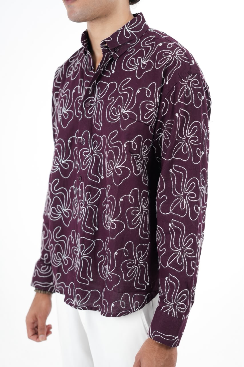 IMP WINE EMBROIDERY SHIRT