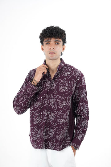 IMP WINE EMBROIDERY SHIRT