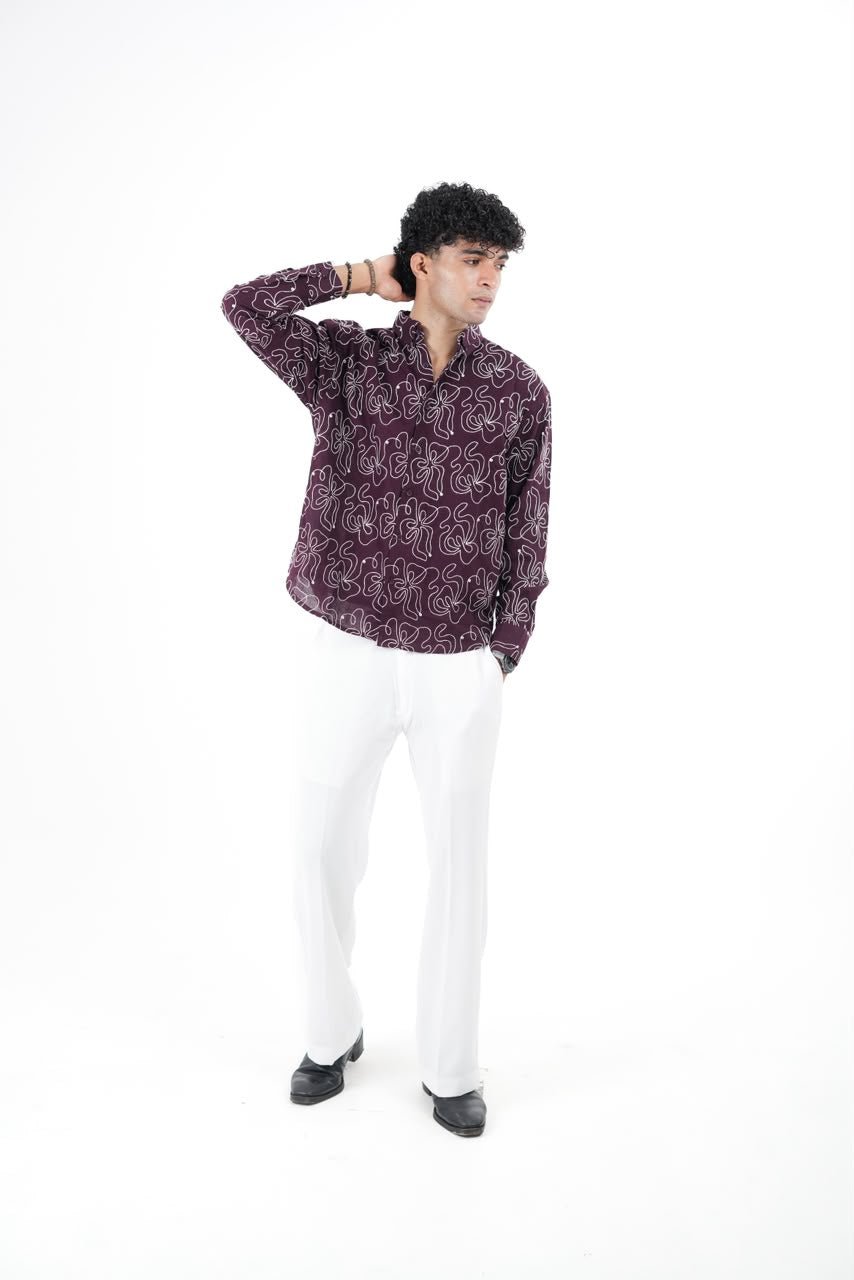 IMP WINE EMBROIDERY SHIRT