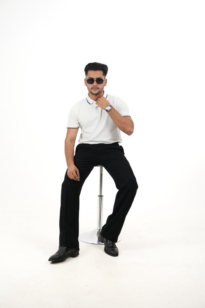 Bespirit Classic White Polo Tshirt With embroidery