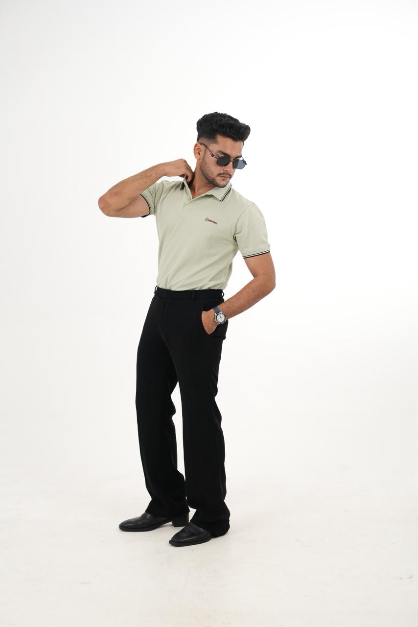 Bespirit Classic Olive Green Polo Tshirt With embroidery