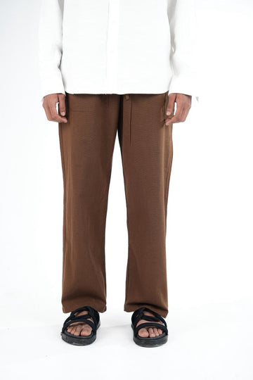 Premium brown Relaxed Linen Trousers
