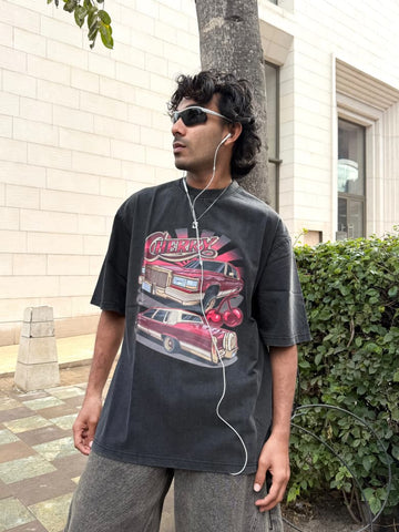 FIVE SLEEVE LAVE TSHIRT 300GSM – Cherry Ride Graphic
