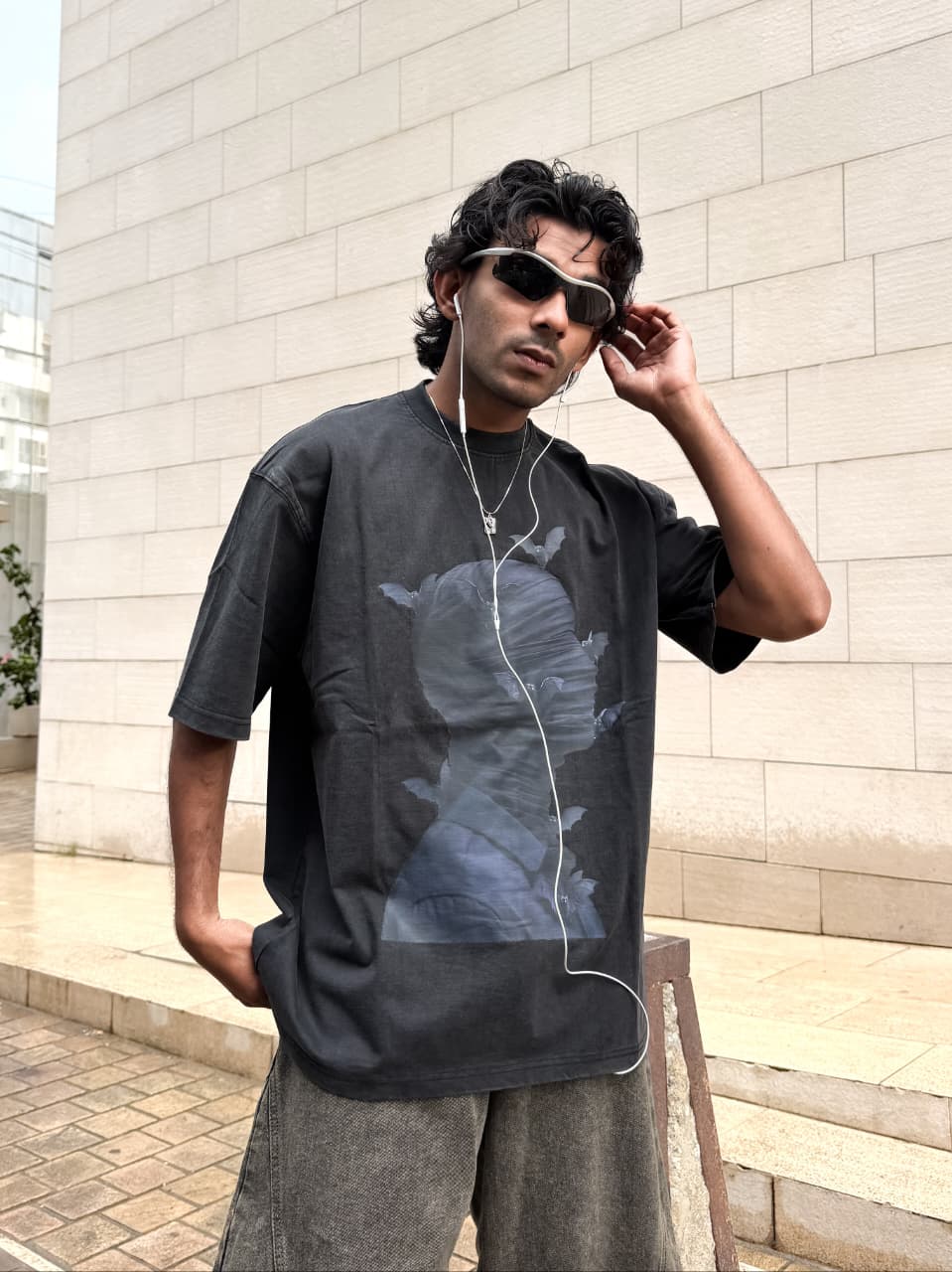 FIVE SLEEVE LAVE TSHIRT 300GSM – Shadow Portrait Graphic