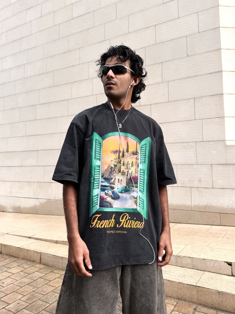 FIVE SLEEVE LAVE TSHIRT 300GSM – French Riviera Graphic